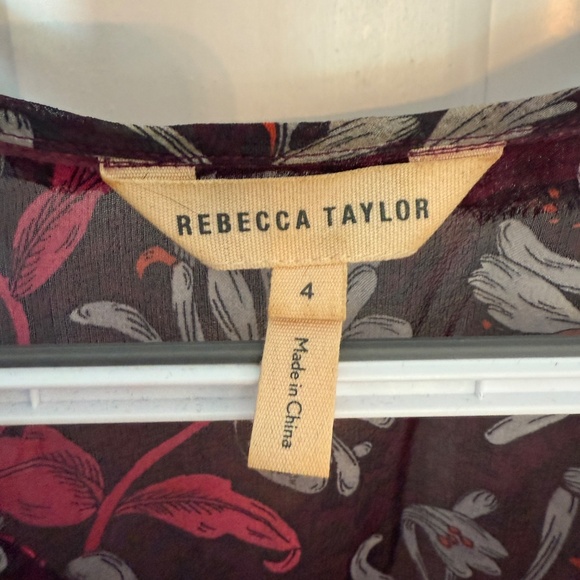 Rebecca Taylor Mystic' Silk Chiffon Top 45745 - Picture 8 of 12